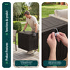 Coffre de Rangement Exterieur 126L en PP 56x43x53CM Style Polyrotin Marron - vuunut.com