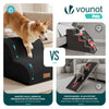 Escalier pour chien et chat en mousse haute densite et housse lavable 40x40x30cm noir - vuunut.com