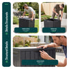 Coffre de Rangement Exterieur 126L en PP avec Système de Verrouillage 56x44x53CM Anthracite - vuunut.com