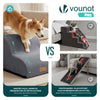 Escalier pour chien et chat en mousse haute densite et housse lavable 40x40x30cm gris - vuunut.com