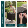 Coffre de Rangement Exterieur 126L en PP 56x43x53CM Style Bois Marron - vuunut.com