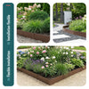 Lot de 10 Bordures de jardin acier galvanise avec pointes ancrages 106x18cm marron - vuunut.com