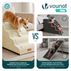 Escalier pour chien et chat en mousse haute densite et housse lavable 72x40x50cm beige - vuunut.com