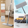 Balai microfibre et Seau Essoreur avec 6 serpillères Réutilisables Balai Plat Double compartiment gris - vuunut.com