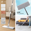 Balai microfibre et Seau Essoreur avec 6 serpillères Réutilisables Balai Plat Double compartiment blanc - vuunut.com