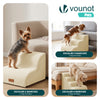 Escalier pour chien et chat en mousse haute densite et housse lavable 40x40x30cm beige - vuunut.com