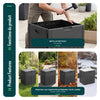 Coffre de Rangement Exterieur 126L en PP 56x43x53CM Style Bois Noir - vuunut.com