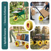 Lot de 4 Roue increvable 3.5-4 en PU pour brouette diable alesage 16mm 260x85mm Jaune - vuunut.com