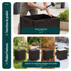 Coffre de Rangement Exterieur 126L en PP 56x43x53CM Style Polyrotin Marron - vuunut.com
