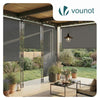 Store vertical sans percage extensible exterieur 200x310cm polyester gris - vuunut.com