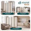 Paravent interieur separateur 4 panneaux autoportant pliable 228 x 30 x 164 cm Beige - vuunut.com