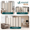 Paravent interieur separateur 6 panneaux autoportant pliable 340 x 30 x 164 cm Beige - vuunut.com