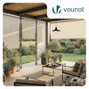 Store vertical sans percage extensible exterieur 200x310cm polyester beige - vuunut.com