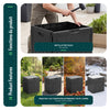 Coffre de Rangement Exterieur 126L en PP 56x43x53CM Style Polyrotin Noir - vuunut.com