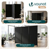 Paravent interieur separateur 3 panneaux autoportant pliable 262 x 30 x 173 cm Anthracite - vuunut.com