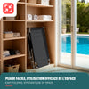 Lot de 2 chaise longue pliante avec pare soleil noir - vuunut.com