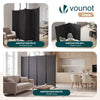 Paravent interieur separateur 4 panneaux autoportant pliable 228 x 30 x 164 cm Anthracite - vuunut.com