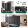 Paravent interieur separateur 6 panneaux autoportant pliable 340 x 30 x 164 cm Anthracite - vuunut.com