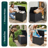 Coffre de Rangement Exterieur 126L en PP avec Système de Verrouillage 56x44x53CM Anthracite - vuunut.com