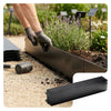 Lot de 25 Bordure de jardin en métal flexible 100x18cm noir