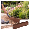 Lot de 35 Bordure de jardin en métal galvanisé flexible 100x13cm marron - vuunut.com