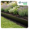 Lot de 25 Bordure de jardin en métal flexible 100x18cm noir