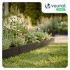 Lot de 10 Bordure de jardin en métal flexible 100x13cm noir