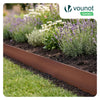 Lot de 35 Bordure de jardin en métal flexible 100x18cm marron - vuunut.com