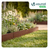 Lot de 35 Bordure de jardin en métal galvanisé flexible 100x13cm marron - vuunut.com