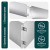 Lot de 10 Bordure de jardin en métal galvanisé flexible 100x18cm