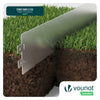 Lot de 15 Bordure de jardin en métal galvanisé flexible 100x13cm
