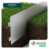 Lot de 10 Bordure de jardin en métal galvanisé flexible 100x18cm