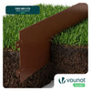 Lot de 35 Bordure de jardin en métal flexible 100x18cm marron - vuunut.com