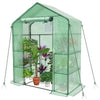 Serre de jardin avec etageres et bache PE renforcee 135g/m2 143x73x195cm Vert - vuunut.com