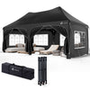 Tonnelle de jardin 3x6m Pliable Barnum avec 6 parois amovibles Noir - vuunut.com