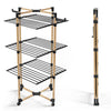 Sechoir a linge etendoir tour pliable 3 niveaux 69x69x136 cm style bois noir - vuunut.com