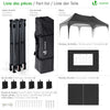 Tonnelle de jardin 3x6m Pliable Barnum avec 6 parois amovibles Noir - vuunut.com