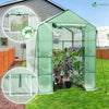 Serre de jardin avec etageres et bache PE renforcee 135g/m2 143x143x195cm Vert - vuunut.com