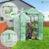 Serre de jardin avec etageres et bache PE renforcee 135g/m2 143x215x195cm Vert - vuunut.com