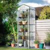Serre de jardin avec etageres et bache PE renforcee 135gr/m2 69x49x193cm blanc - vuunut.com