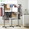 Sechoir a linge etendoir extensible et pliable grande capacite sechage 190x53x170cm Noir - vuunut.com