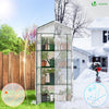 Serre de jardin avec etageres et bache PE renforcee 135gr/m2 69x49x160cm blanc - vuunut.com