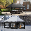 Tonnelle de jardin 3x6m Pliable Barnum avec 6 parois amovibles Noir - vuunut.com