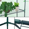 Serre de jardin avec etageres et bache PE renforcee 135g/m2 143x215x195cm Vert - vuunut.com