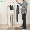 Sechoir a linge etendoir tour pliable 3 niveaux 69x69x136 cm style bois blanc - vuunut.com