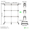 Sechoir a linge etendoir extensible et pliable grande capacite sechage 190x53x170cm Blanc - vuunut.com