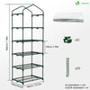 Serre de jardin avec etageres et bache PE renforcee 135gr/m2 69x49x193cm blanc - vuunut.com
