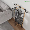 Sechoir a linge etendoir tour pliable 3 niveaux 69x69x136 cm style bois noir - vuunut.com