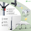 Tonnelle de jardin 3x6m Pliable Barnum avec 6 parois amovibles Blanc - vuunut.com