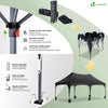 Tonnelle de jardin 3x6m Pliable Barnum avec 6 parois amovibles Noir - vuunut.com